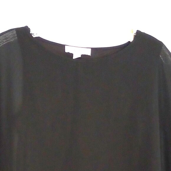 Nine West Black Sheer Chiffon Whimsigoth Top - Picture 4 of 9